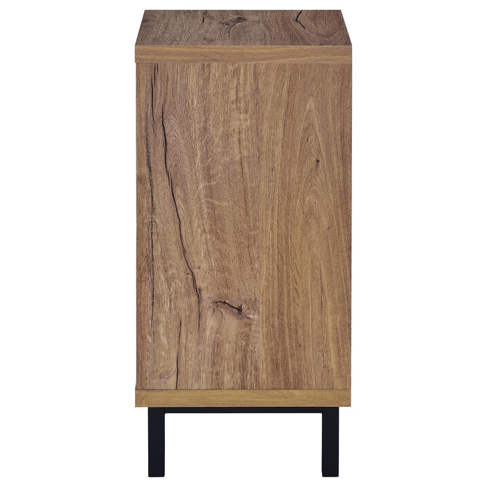 Teller 1-door Entryway Shoe Storage Cabinet Natural Oak - Casa Morelos / Coahuila Furniture (Oklahoma City, OK)