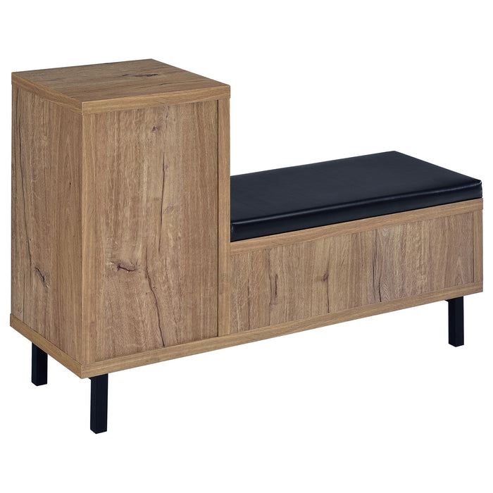 Teller 1-door Entryway Shoe Storage Cabinet Natural Oak - Casa Morelos / Coahuila Furniture (Oklahoma City, OK)