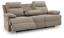 Side-Swipe Reclining Sofa with Drop Down Table - Casa Morelos / Coahuila Furniture (Oklahoma City, OK)