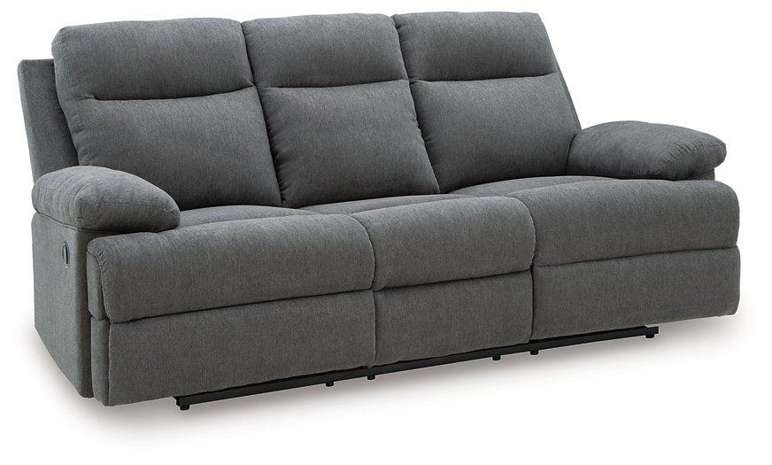 Side-Swipe Reclining Sofa with Drop Down Table - Casa Morelos / Coahuila Furniture (Oklahoma City, OK)