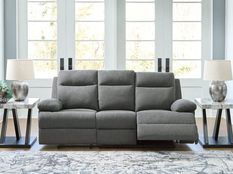 Side-Swipe Reclining Sofa with Drop Down Table - Casa Morelos / Coahuila Furniture (Oklahoma City, OK)