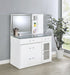 Flora 2-drawer Vanity Set with LED Mirror High Gloss - Casa Morelos / Coahuila Furniture (Oklahoma City, OK)