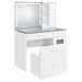 Flora 2-drawer Vanity Set with LED Mirror High Gloss - Casa Morelos / Coahuila Furniture (Oklahoma City, OK)