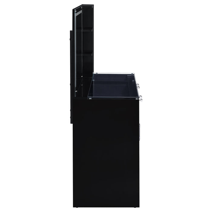 Flora 2-drawer Vanity Set with LED Mirror High Gloss - Casa Morelos / Coahuila Furniture (Oklahoma City, OK)
