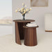 Yency 2-piece Round Mango Wood Nesting Table Set Dark Brown - Casa Morelos / Coahuila Furniture (Oklahoma City, OK)