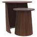Yency 2-piece Round Mango Wood Nesting Table Set Dark Brown - Casa Morelos / Coahuila Furniture (Oklahoma City, OK)
