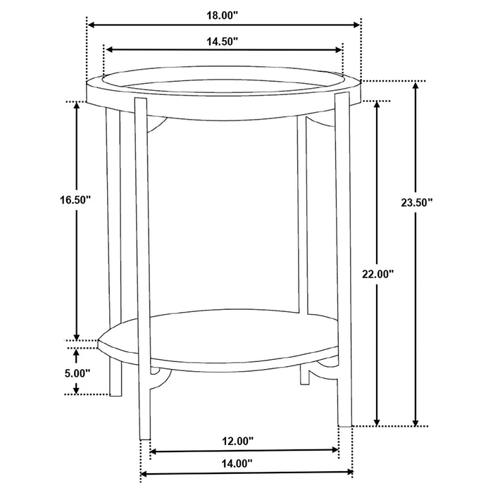 Adhvik End Table - Casa Morelos / Coahuila Furniture (Oklahoma City, OK)
