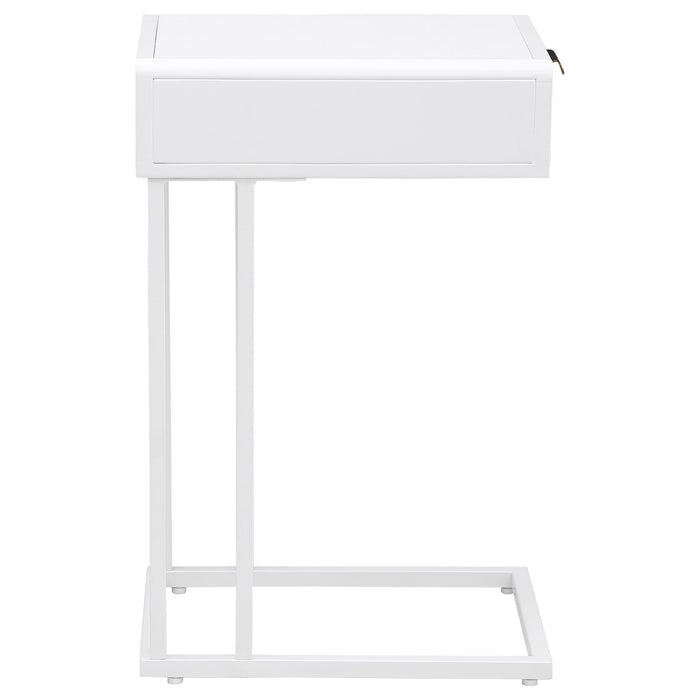 Amherst 1-drawer Radio Weave Cane Metal Side Table - Casa Morelos / Coahuila Furniture (Oklahoma City, OK)