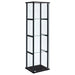 Cyclamen 4-shelf Glass Curio Cabinet Black and Clear - Casa Morelos / Coahuila Furniture (Oklahoma City, OK)