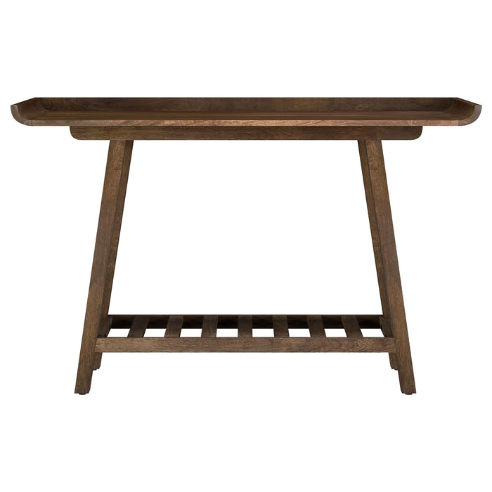 Ornelas 46-inch Console Table with Slatted Shelf Mango Brown - Casa Morelos / Coahuila Furniture (Oklahoma City, OK)