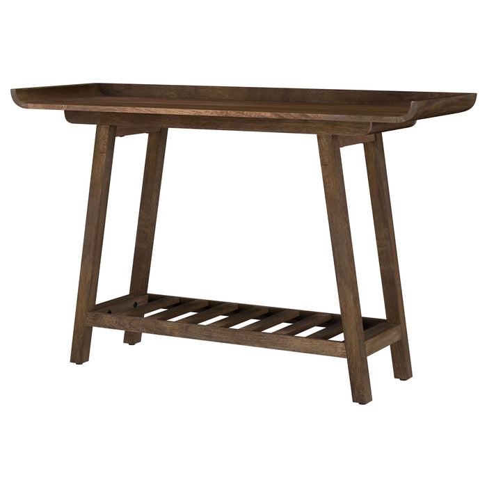 Ornelas 46-inch Console Table with Slatted Shelf Mango Brown - Casa Morelos / Coahuila Furniture (Oklahoma City, OK)