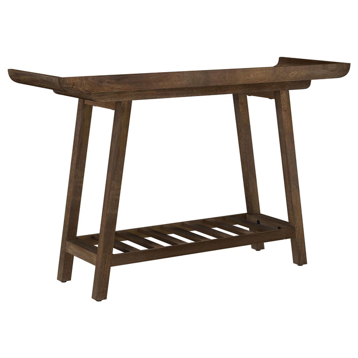 Ornelas 46-inch Console Table with Slatted Shelf Mango Brown - Casa Morelos / Coahuila Furniture (Oklahoma City, OK)