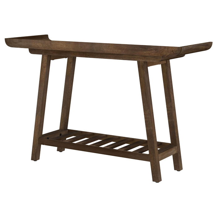 Ornelas 46-inch Console Table with Slatted Shelf Mango Brown - Casa Morelos / Coahuila Furniture (Oklahoma City, OK)