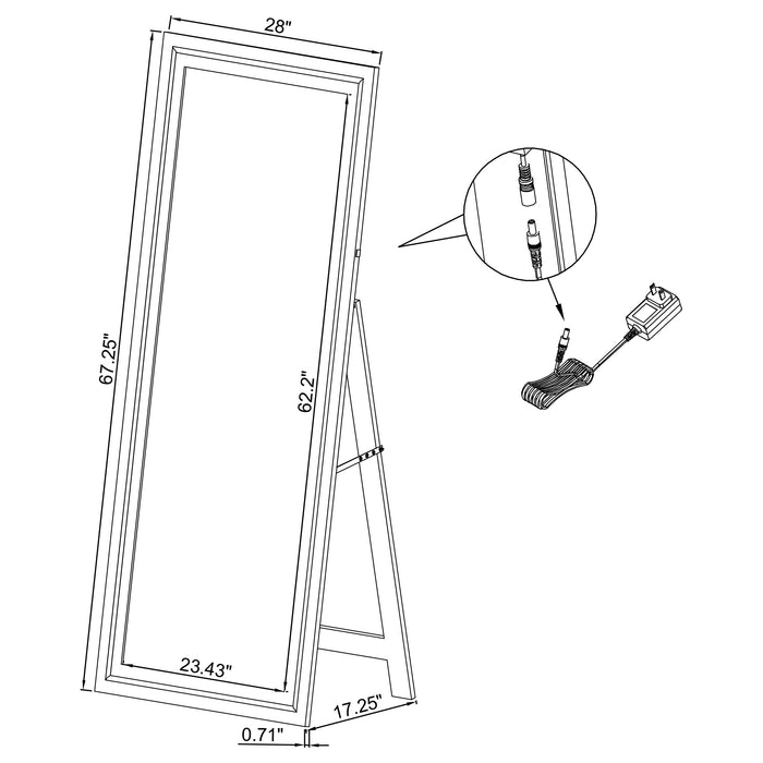 Windrose Standing Mirror - Casa Morelos / Coahuila Furniture (Oklahoma City, OK)