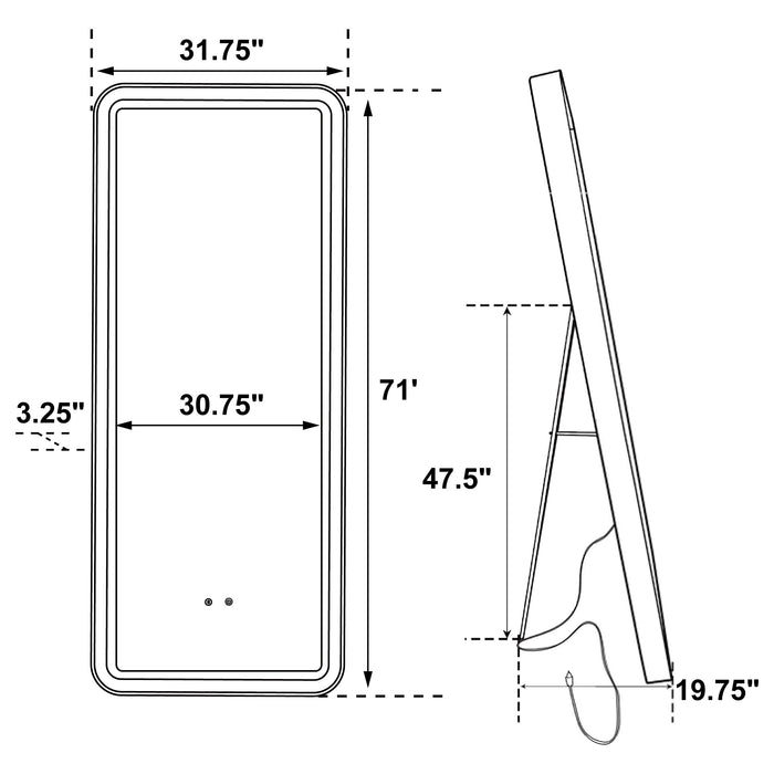 Glendora Standing Mirror - Casa Morelos / Coahuila Furniture (Oklahoma City, OK)