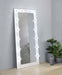 Zayan 32 x 71 Inch Floor Mirror LED Lighting White Gloss - Casa Morelos / Coahuila Furniture (Oklahoma City, OK)
