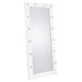 Zayan 32 x 71 Inch Floor Mirror LED Lighting White Gloss - Casa Morelos / Coahuila Furniture (Oklahoma City, OK)