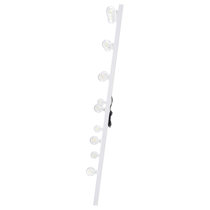 Zayan 32 x 71 Inch Floor Mirror LED Lighting White Gloss - Casa Morelos / Coahuila Furniture (Oklahoma City, OK)