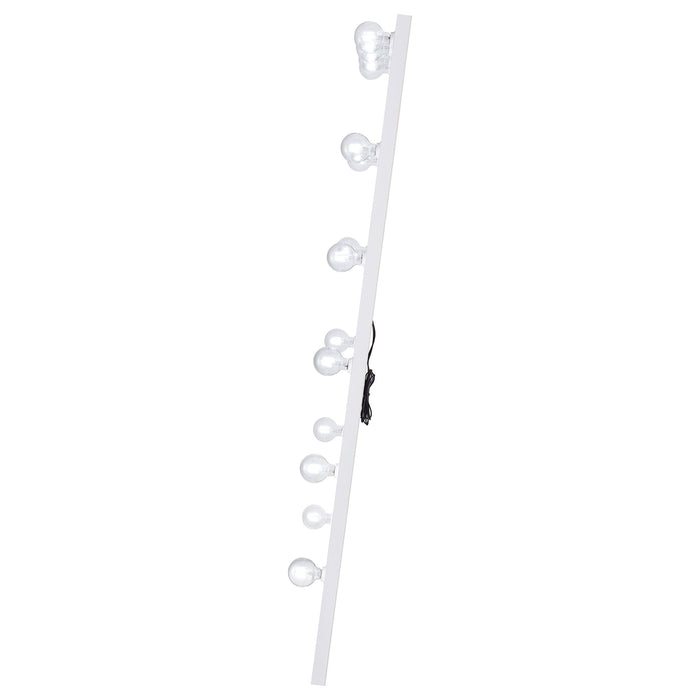 Zayan 32 x 71 Inch Floor Mirror LED Lighting White Gloss - Casa Morelos / Coahuila Furniture (Oklahoma City, OK)