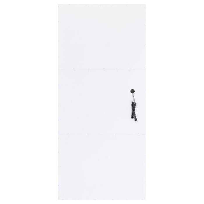 Zayan 32 x 71 Inch Floor Mirror LED Lighting White Gloss - Casa Morelos / Coahuila Furniture (Oklahoma City, OK)