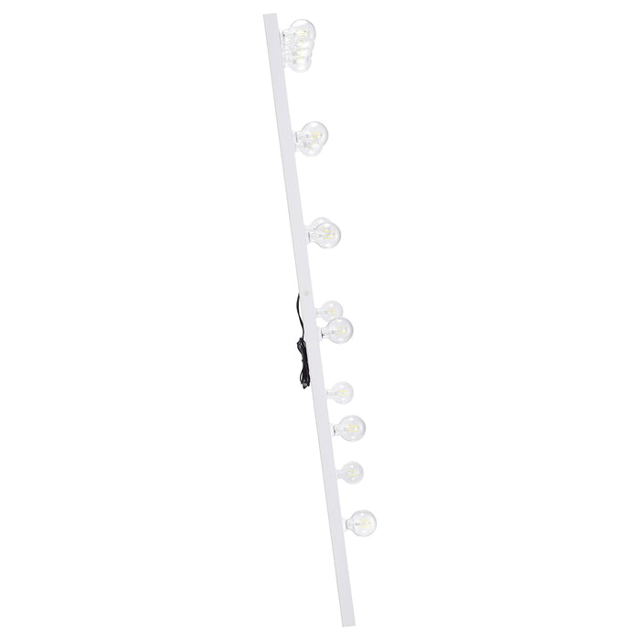 Zayan 32 x 71 Inch Floor Mirror LED Lighting White Gloss - Casa Morelos / Coahuila Furniture (Oklahoma City, OK)