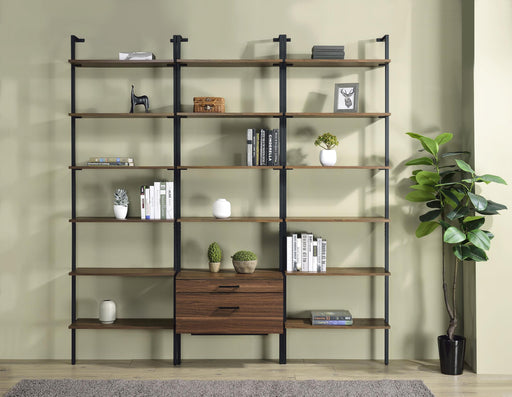 Owens 3-piece 96-inch Wall Mounted Bookshelf Set Walnut - Casa Morelos / Coahuila Furniture (Oklahoma City, OK)
