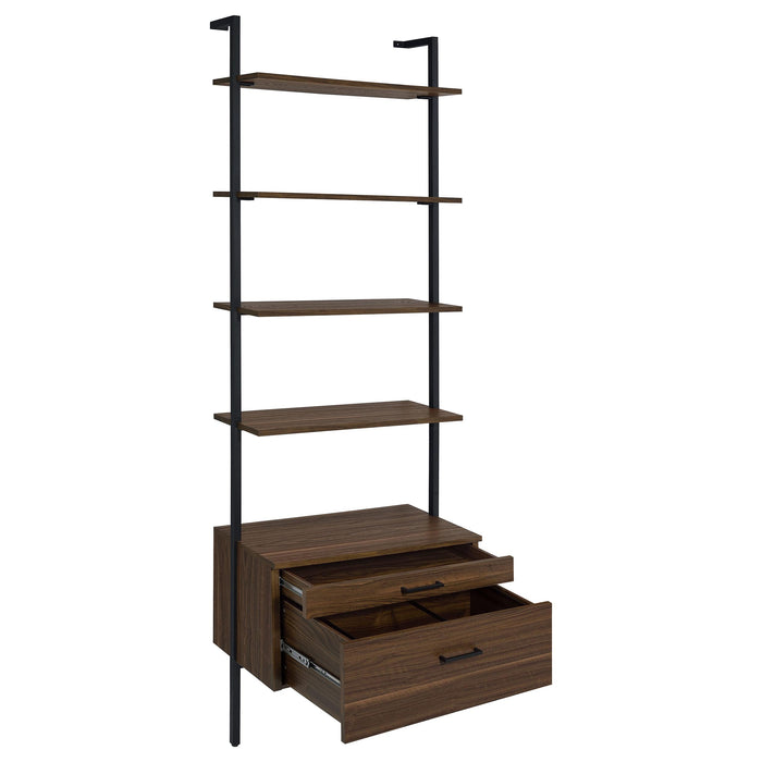 Owens 3-piece 96-inch Wall Mounted Bookshelf Set Walnut - Casa Morelos / Coahuila Furniture (Oklahoma City, OK)