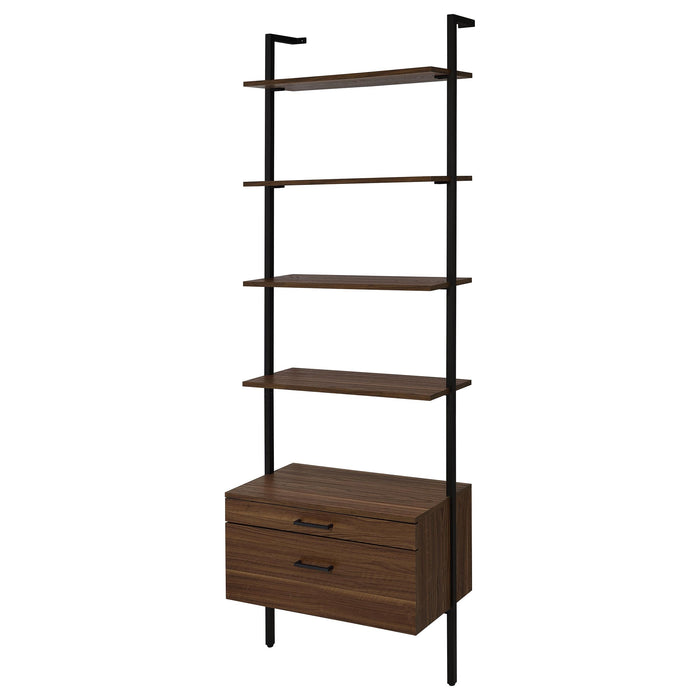 Owens 3-piece 96-inch Wall Mounted Bookshelf Set Walnut - Casa Morelos / Coahuila Furniture (Oklahoma City, OK)