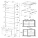 Owens 3-piece 96-inch Wall Mounted Bookshelf Set Walnut - Casa Morelos / Coahuila Furniture (Oklahoma City, OK)