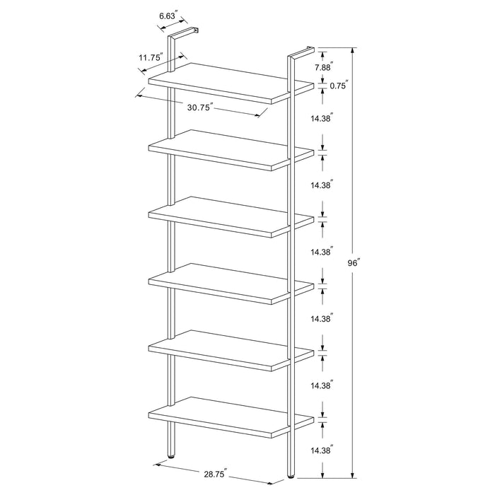 Owens 3-piece 96-inch Wall Mounted Bookshelf Set Walnut - Casa Morelos / Coahuila Furniture (Oklahoma City, OK)
