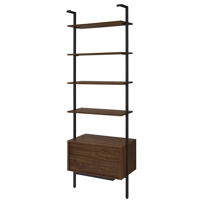 Owens 96-inch 4-shelf Storage Wall Bookshelf Walnut - Casa Morelos / Coahuila Furniture (Oklahoma City, OK)