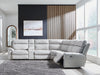 Social Pointe Reclining Sectional with Storage Console - Casa Morelos / Coahuila Furniture (Oklahoma City, OK)