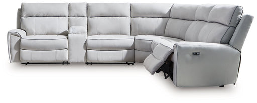 Social Pointe Reclining Sectional with Storage Console - Casa Morelos / Coahuila Furniture (Oklahoma City, OK)