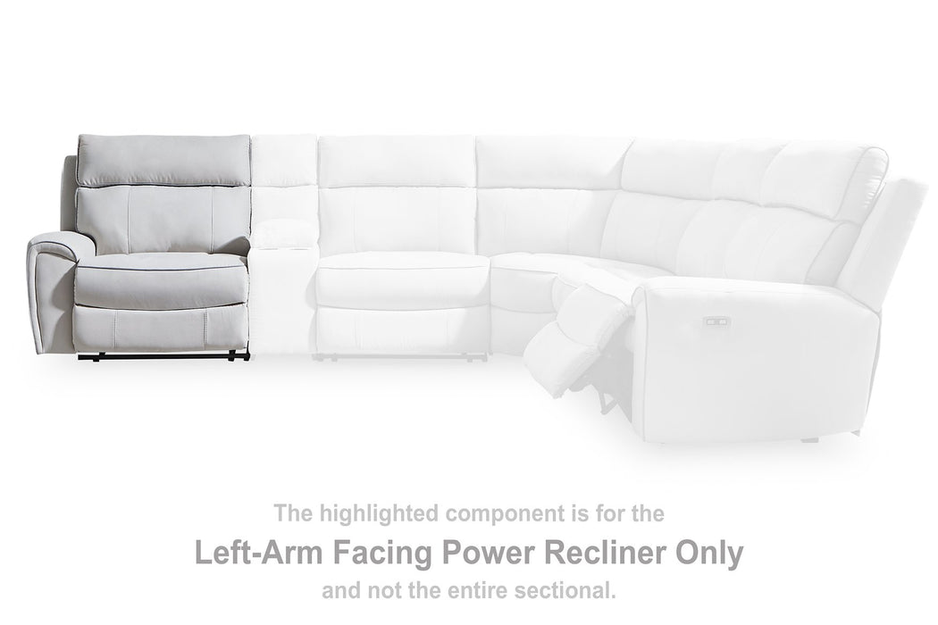 Social Pointe Reclining Sectional with Storage Console - Casa Morelos / Coahuila Furniture (Oklahoma City, OK)