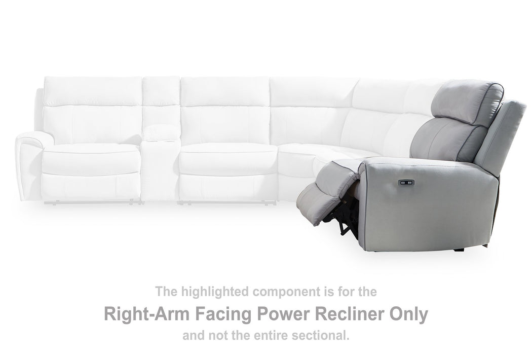 Social Pointe Reclining Sectional with Storage Console - Casa Morelos / Coahuila Furniture (Oklahoma City, OK)