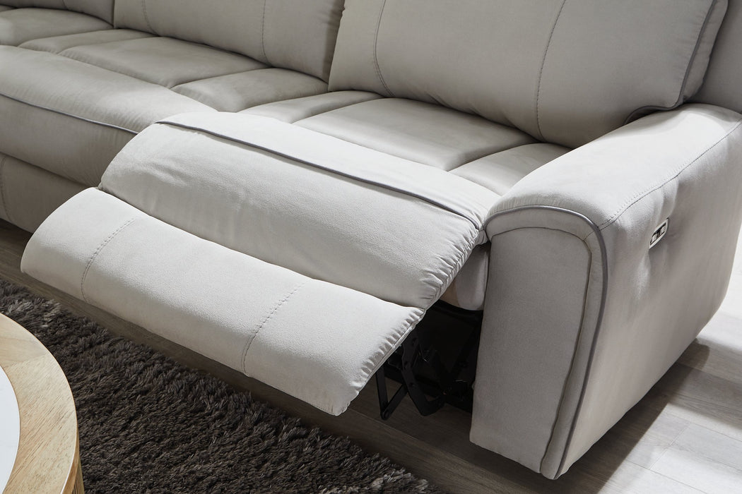 Social Pointe Reclining Sectional with Storage Console - Casa Morelos / Coahuila Furniture (Oklahoma City, OK)
