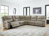 Narwhal Place Reclining Sectional with Storage Console - Casa Morelos / Coahuila Furniture (Oklahoma City, OK)