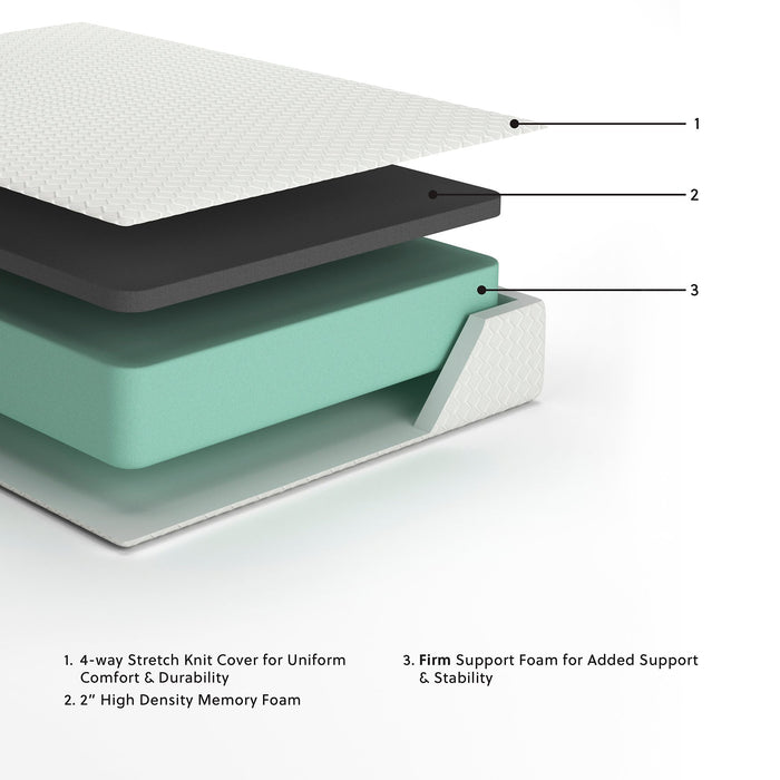 Chime 12 Inch Memory Foam Mattress in a Box - Casa Morelos / Coahuila Furniture (Oklahoma City, OK)