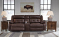 Punch Up Power Reclining Sectional Loveseat with Console - Casa Morelos / Coahuila Furniture (Oklahoma City, OK)