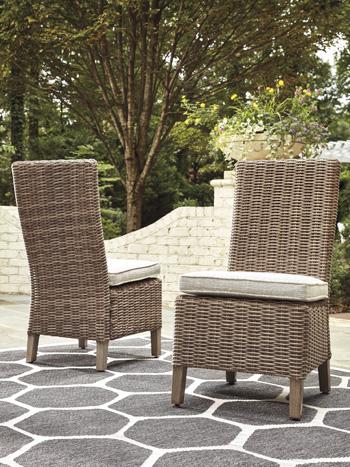 Beachcroft Outdoor Side Chair with Cushion (Set of 2) - Casa Morelos / Coahuila Furniture (Oklahoma City, OK)