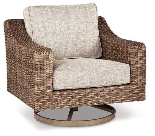 Beachcroft Outdoor Swivel Lounge with Cushion - Casa Morelos / Coahuila Furniture (Oklahoma City, OK)