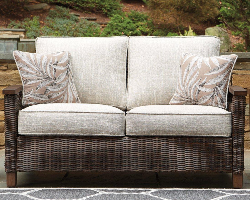 Paradise Trail Outdoor Loveseat, Lounge Chairs and Fire Pit Table - Casa Morelos / Coahuila Furniture (Oklahoma City, OK)