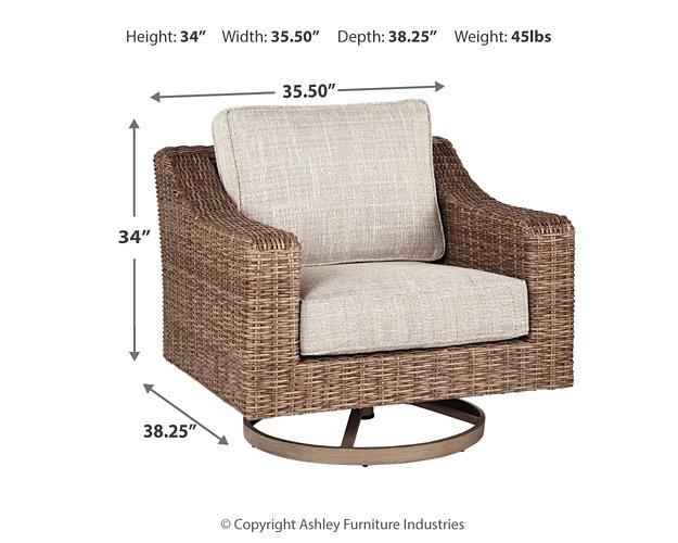 Beachcroft Outdoor Swivel Lounge with Cushion - Casa Morelos / Coahuila Furniture (Oklahoma City, OK)