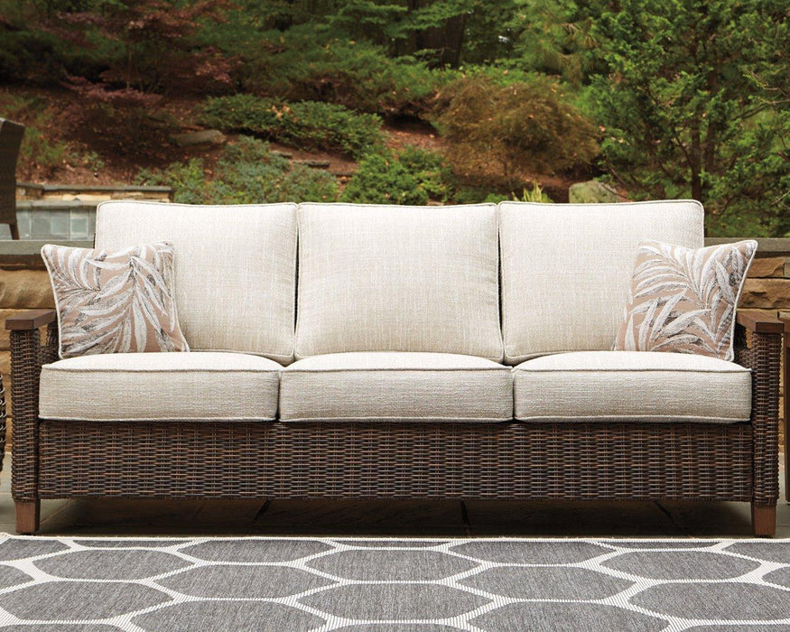 Paradise Trail Outdoor Sofa, Lounge Chairs and Fire Pit Table - Casa Morelos / Coahuila Furniture (Oklahoma City, OK)