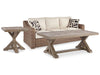 Beachcroft Beachcroft Nuvella Sofa with Coffee and End Table - Casa Morelos / Coahuila Furniture (Oklahoma City, OK)