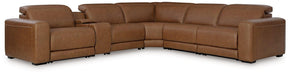 Magic Man Power Reclining Sectional with Console - Casa Morelos / Coahuila Furniture (Oklahoma City, OK)