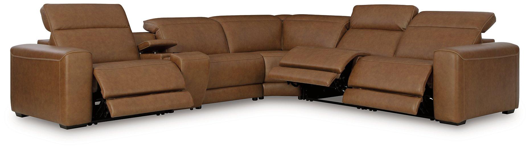 Magic Man Power Reclining Sectional with Console - Casa Morelos / Coahuila Furniture (Oklahoma City, OK)