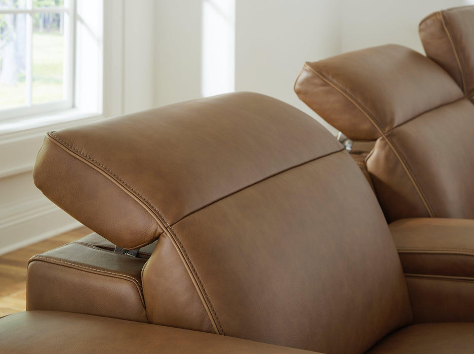 Magic Man Power Reclining Sectional Loveseat with Console - Casa Morelos / Coahuila Furniture (Oklahoma City, OK)