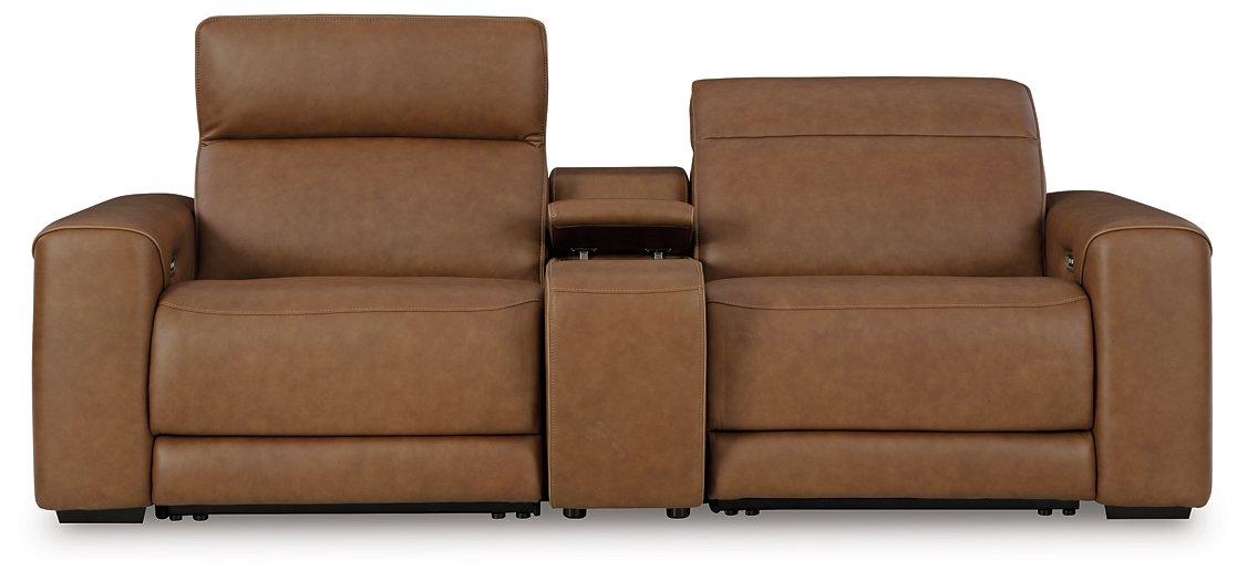Magic Man Power Reclining Sectional Loveseat with Console - Casa Morelos / Coahuila Furniture (Oklahoma City, OK)