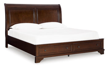 Trellington Sleigh Storage Bed - Casa Morelos / Coahuila Furniture (Oklahoma City, OK)